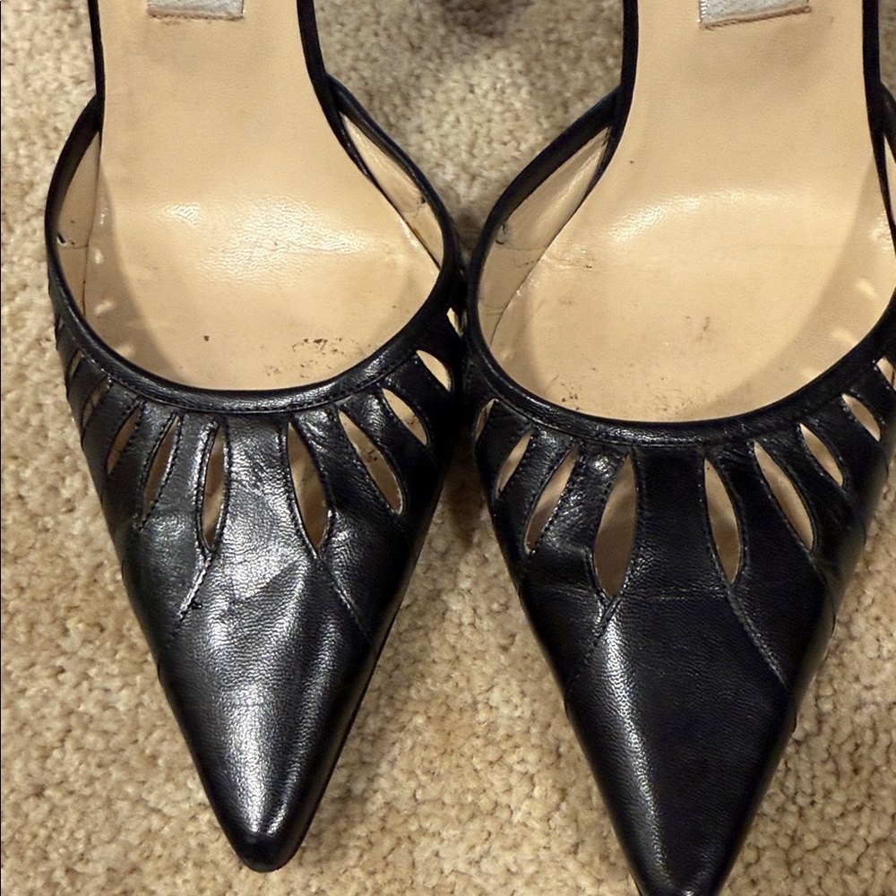 Jimmy Choo Black Cutout Heels - Picture 3 of 7